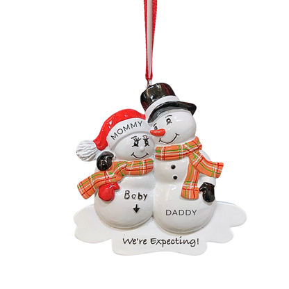 Personalized We're Expecting Couple Ornament - Custom Holiday Gift