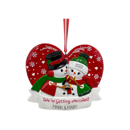 Personalized We're engaged Ornament - Custom Holiday Gift