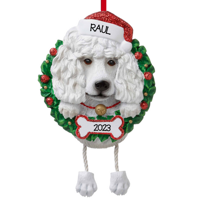 Personalized White Poodle (Pure Breed) - Custom Holiday Gift