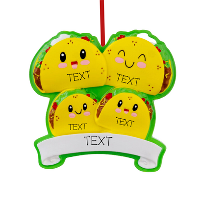 Taco Family of 4 Ornament