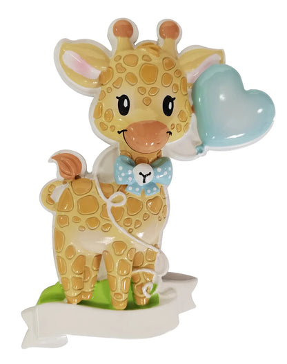 Personalized Baby Giraffe Ornament, custom holiday gift