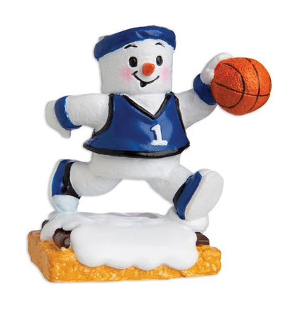 Personalized Basketball Snowman Ornament, custom holiday gift