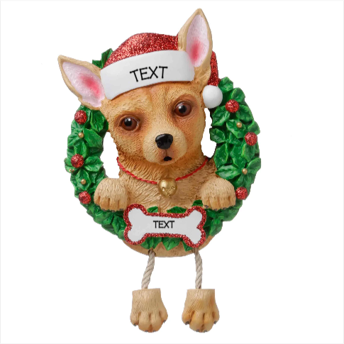 Personalized Chihuahua Christmas Ornament - Custom Holiday Gift