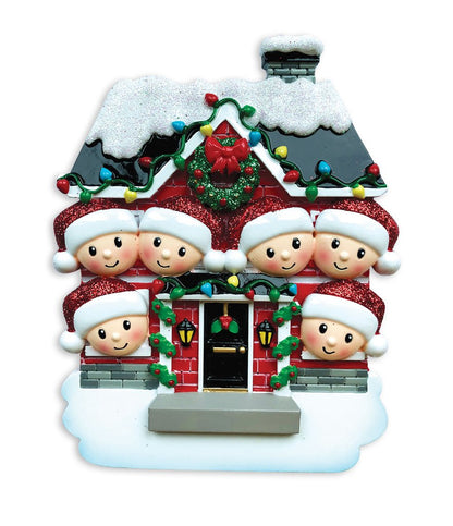 New Home Family of 6 Ornament - Personalized by Santa - Canada