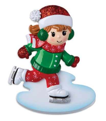 Ice Skating Girl Ornament - Personalized by Santa - Canada