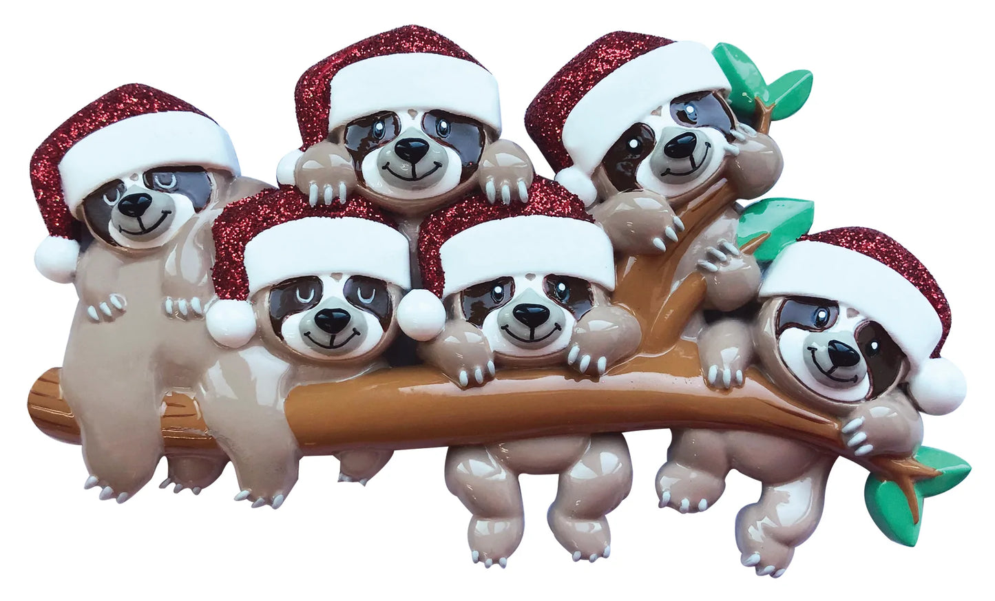 Sloth Family - Family of 6 Ornament