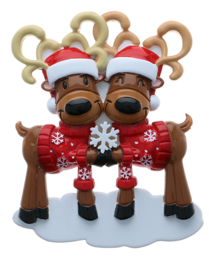 Mr & Mrs Reindeer Couple Ornament