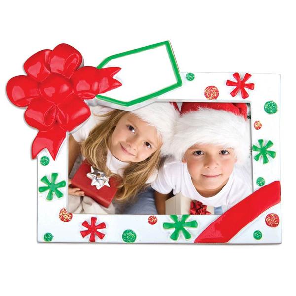 Christmas Frame Red Green Ornament - Personalized by Santa - Canada