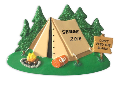 Camping Tent Ornament - Personalized by Santa - Canada